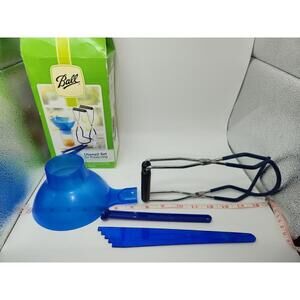 Canning Ball Utensil Set For Preserving 4 Pieces Open Box Green Lifters Funnel